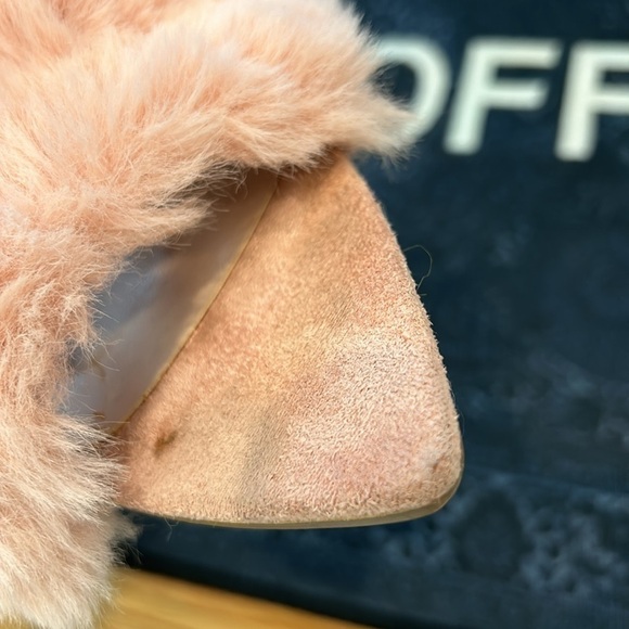 Cape Robbin faux fur slip on pointed toe heels women’s size 9 mauve / pink - Picture 5 of 8
